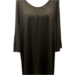 Eileen Fisher Lightweight Wool Tunic in Loden Green. Size XL. Gently Worn.